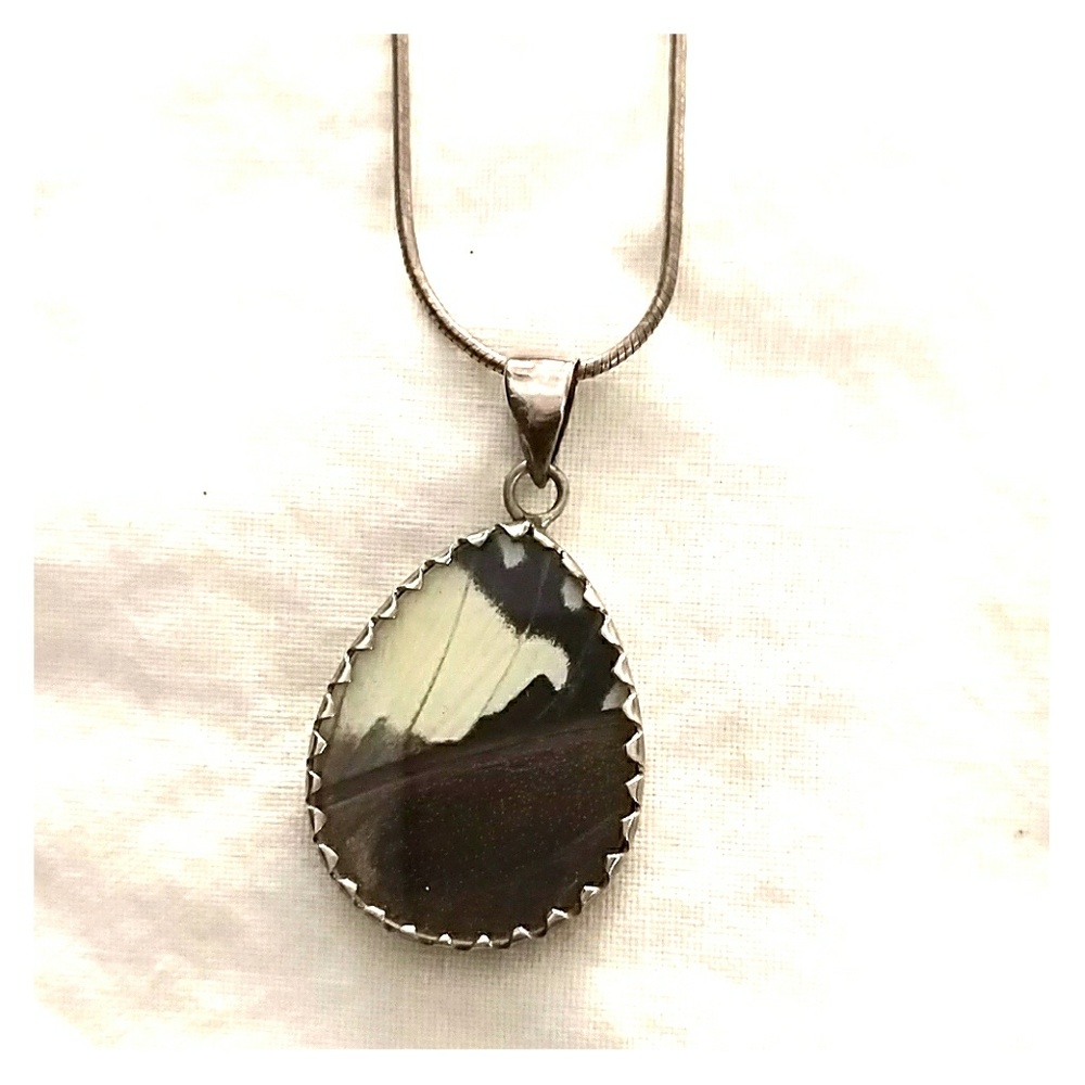 Two sided Butterfly wing pendant
