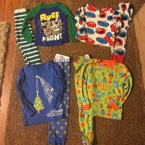 6 pair of 3t little boy pajamas bundle