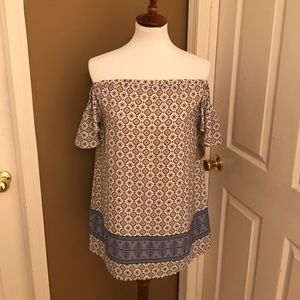 Dress, never worn, tags still attached, runs big
