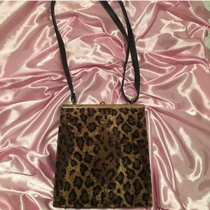 Structured animal print purse