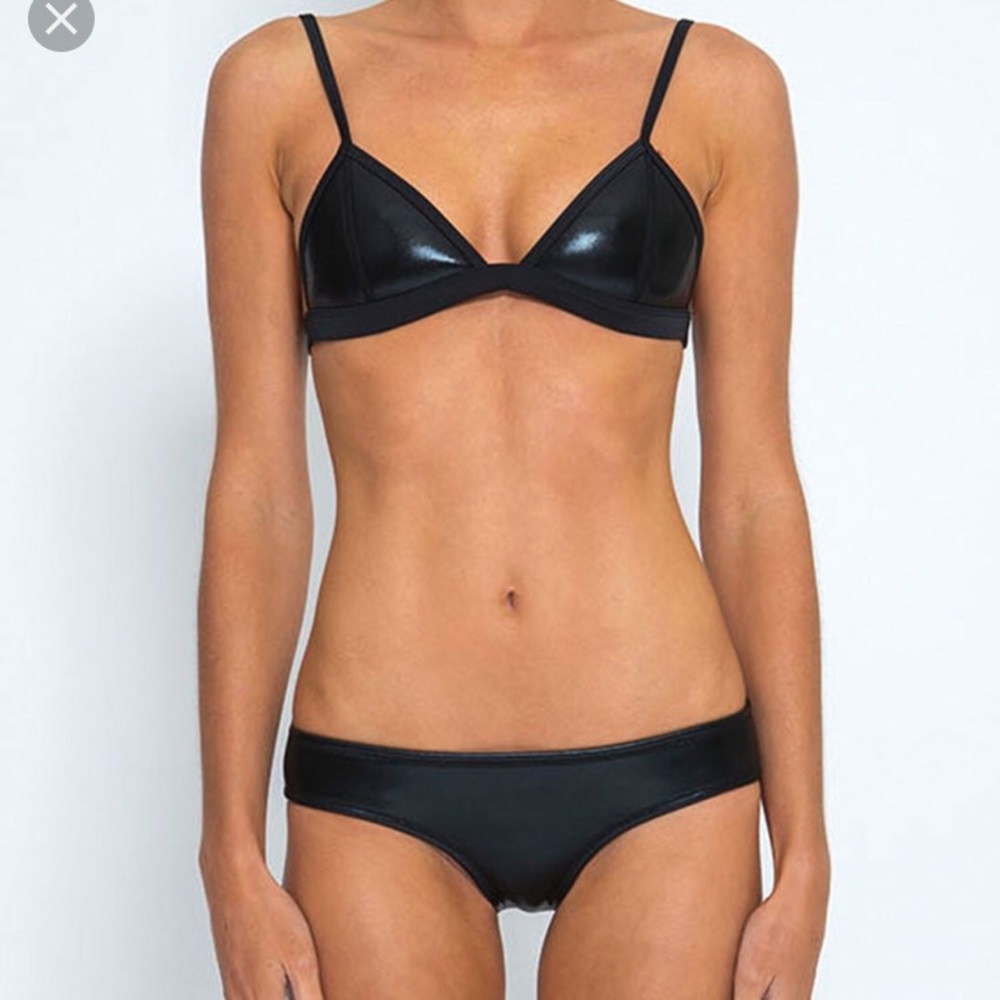 Triangl Black Leather Bikini