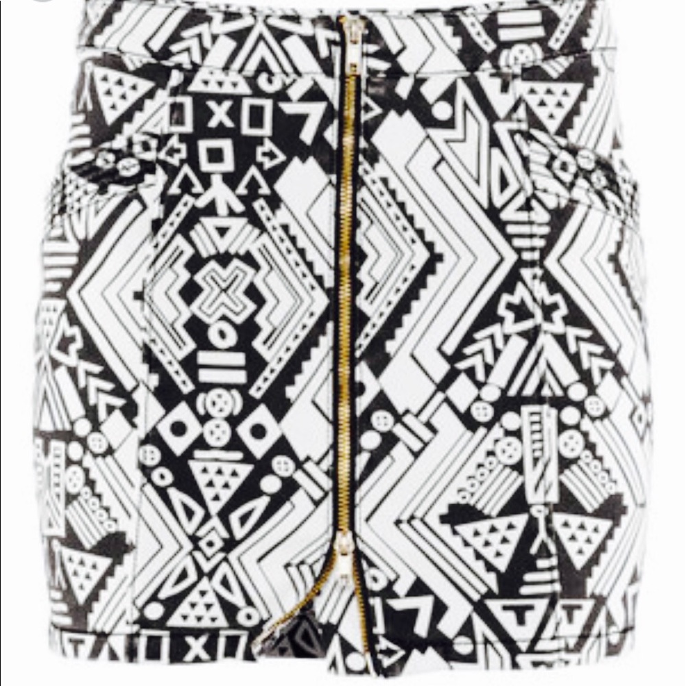 Black & White Mini Skirt