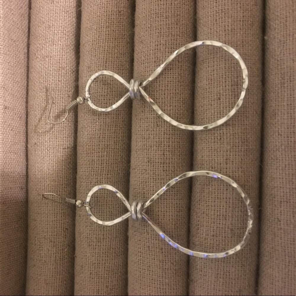 Silver figure eight earrings