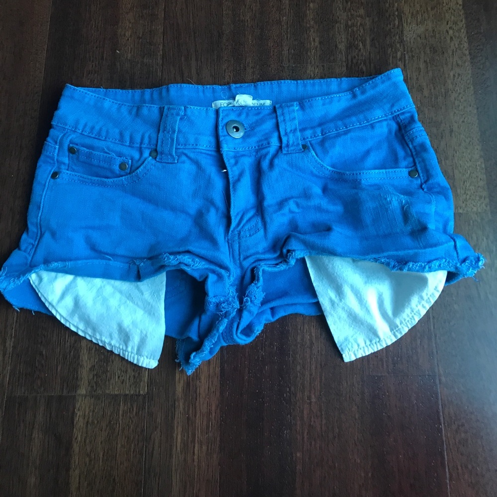 Blue denim short