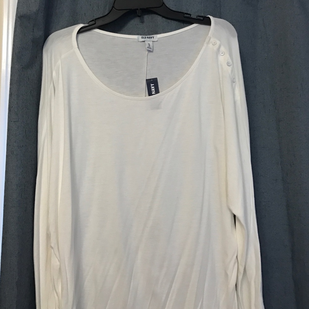 Never worn white long sleeve shirt.