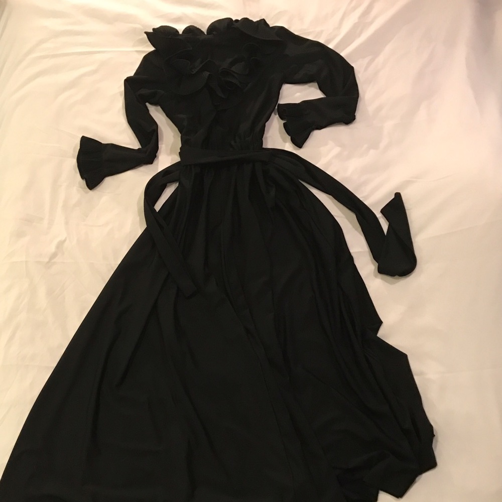 Vintage black floor length dress