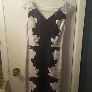 Elegant navy and white dress- never worn