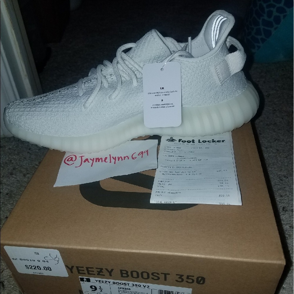 100% AUTHENTIC Cream YEEZY BOOST 350 V2 Men's - Picture 5 of 8
