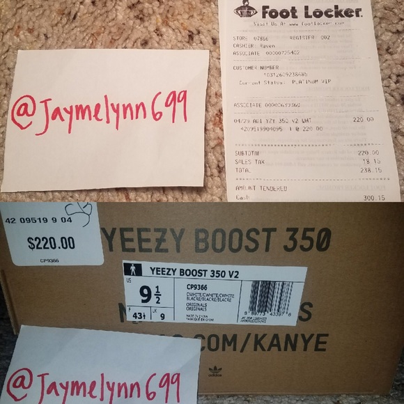 100% AUTHENTIC Cream YEEZY BOOST 350 V2 Men's - Picture 4 of 8