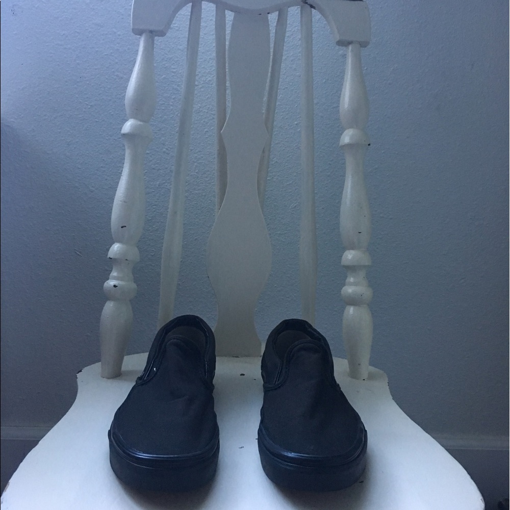 Vans All Black Slip Ons