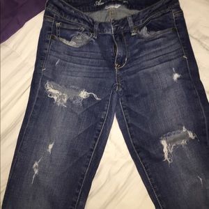 Ripped up American eagle jeans