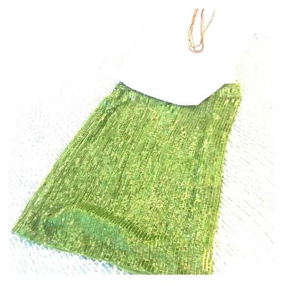 INC NYC Green Sequin Skirt - Picture 4 of 4