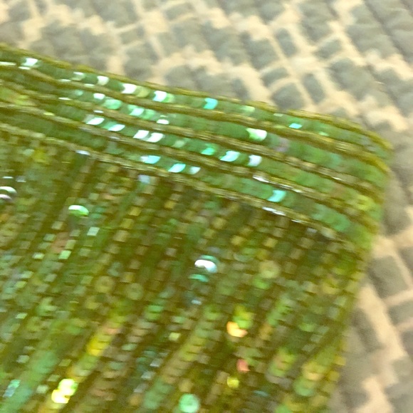 INC NYC Green Sequin Skirt - Picture 2 of 4