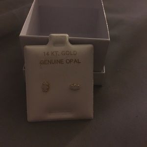 Genuine opal earrings