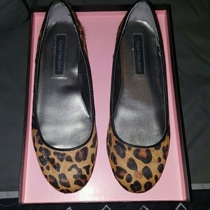 Calvin Klein Leopard Print Flats