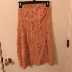 Strapless pink dress