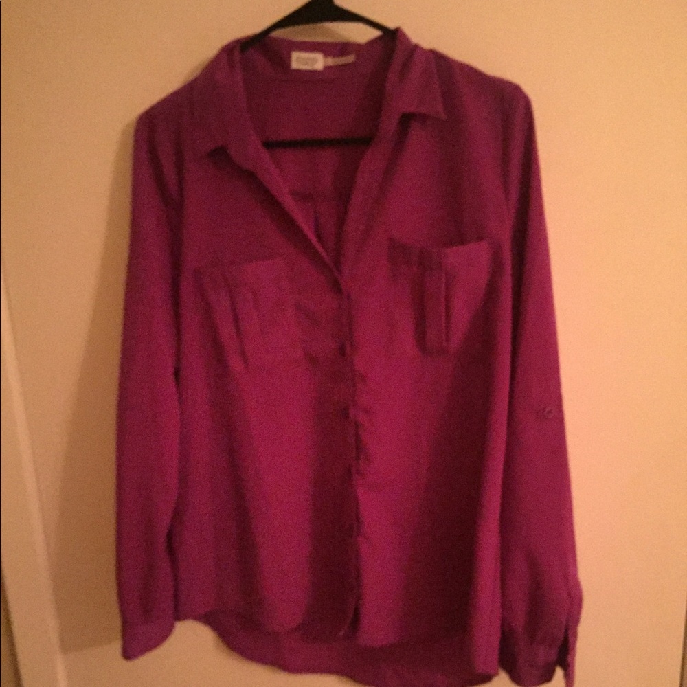 Purple Charming Charlie Shirt, size large