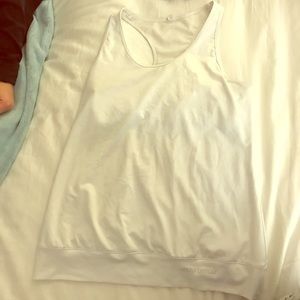 Under armor white tennis tank top