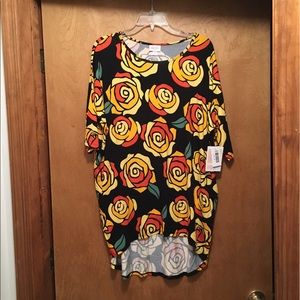 NWT Lularoe Original Disney Rose Irma Black/yellow