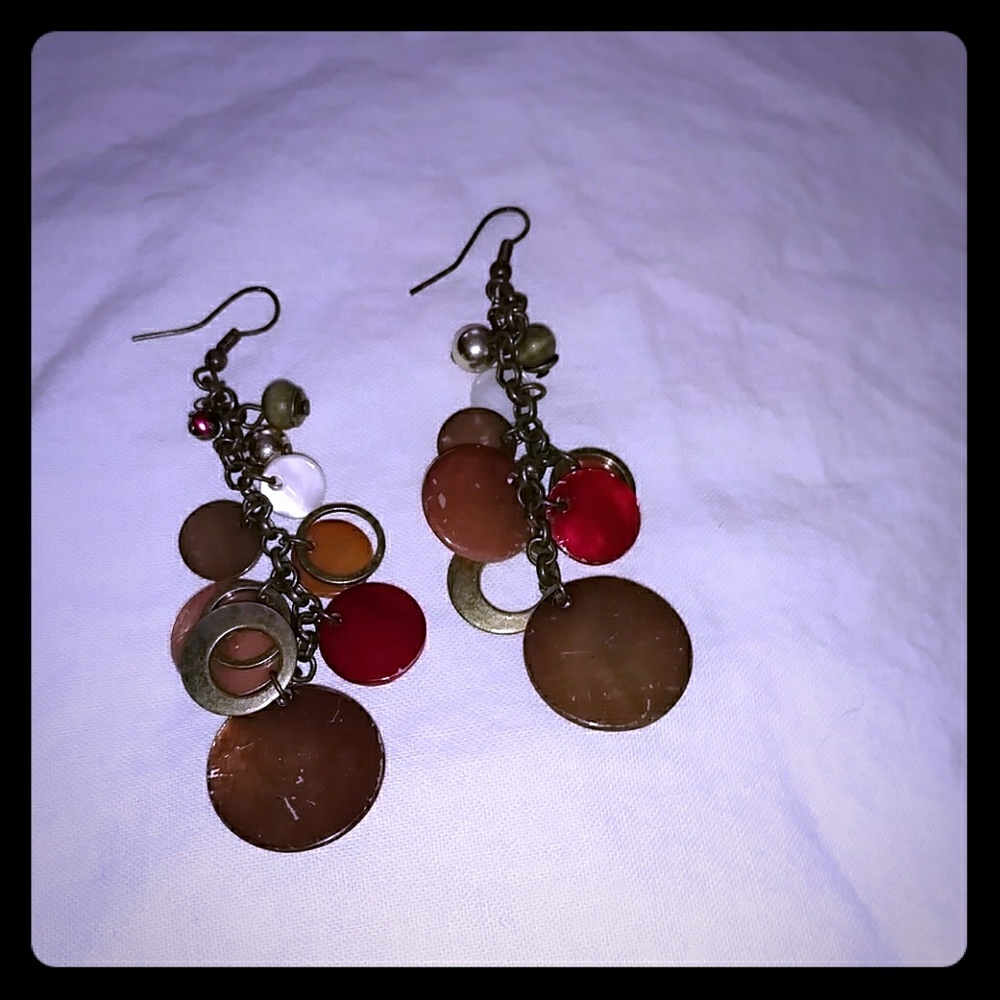 Fun circle dangling earrings