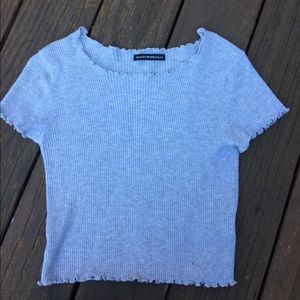 Grey stretchy crop top from Brandy Melville