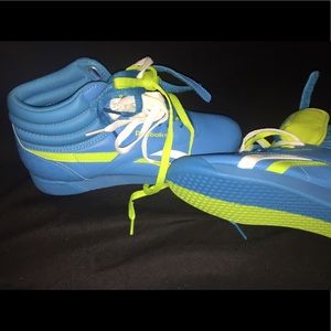 Reebok freestyle classic high top kicks.