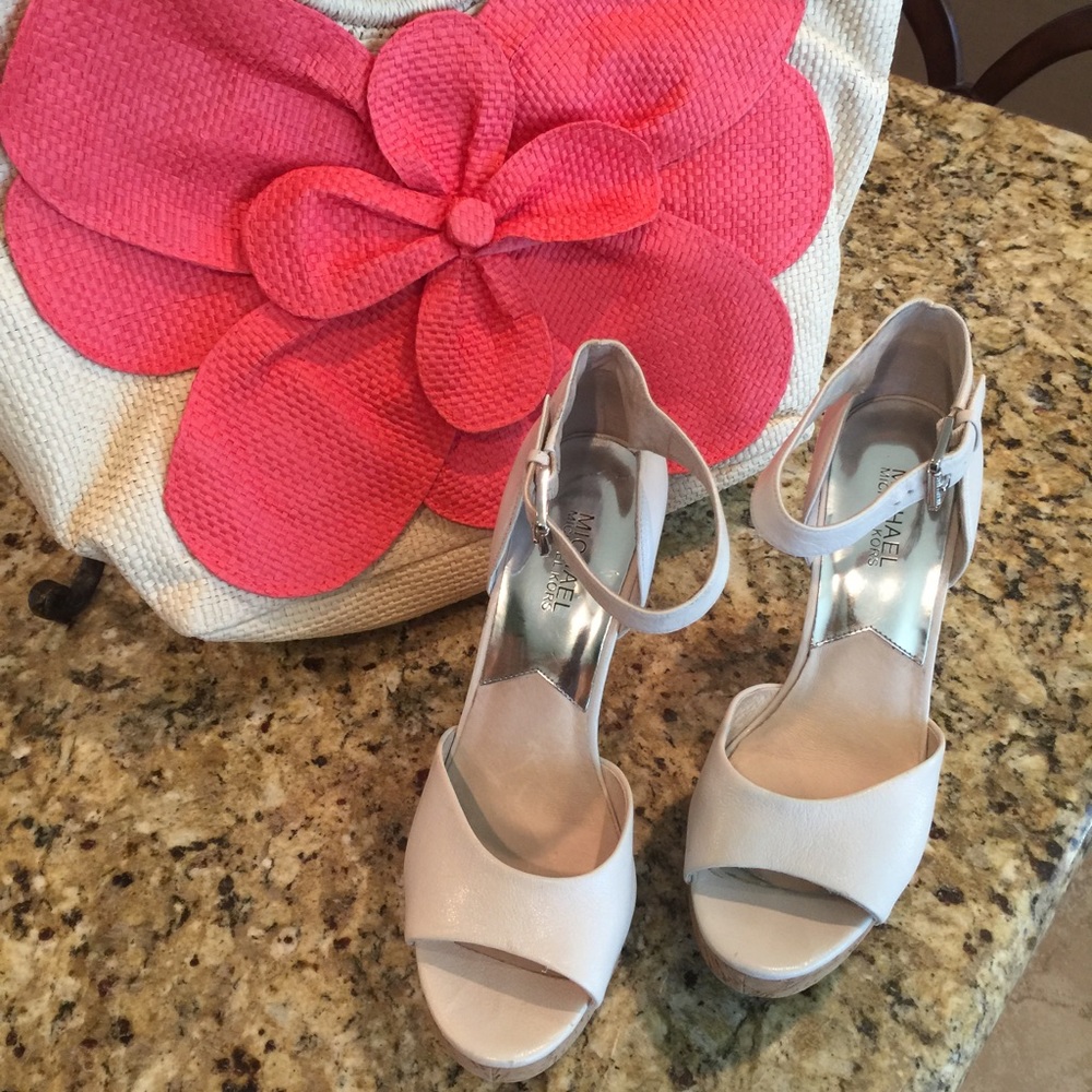 Michael Michael Kors Cork Wedge Platform Sandals