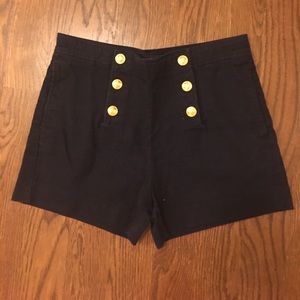 Banana Republic navy blue sailor shorts - gold!