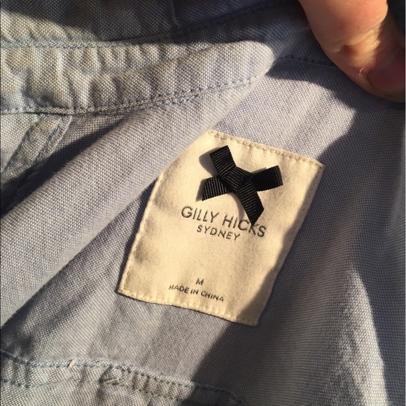 Blue button front top - Picture 4 of 4