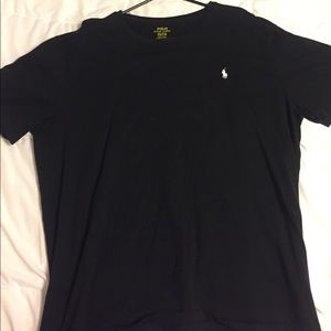 Black short sleeve polo shirt