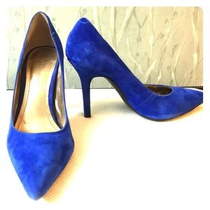 BCBGeneration Blue Suede Heels