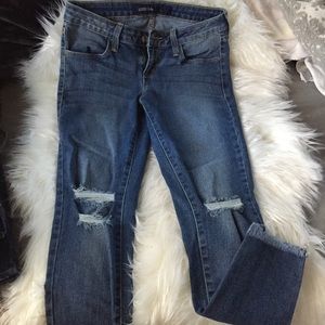 Distressed jeans