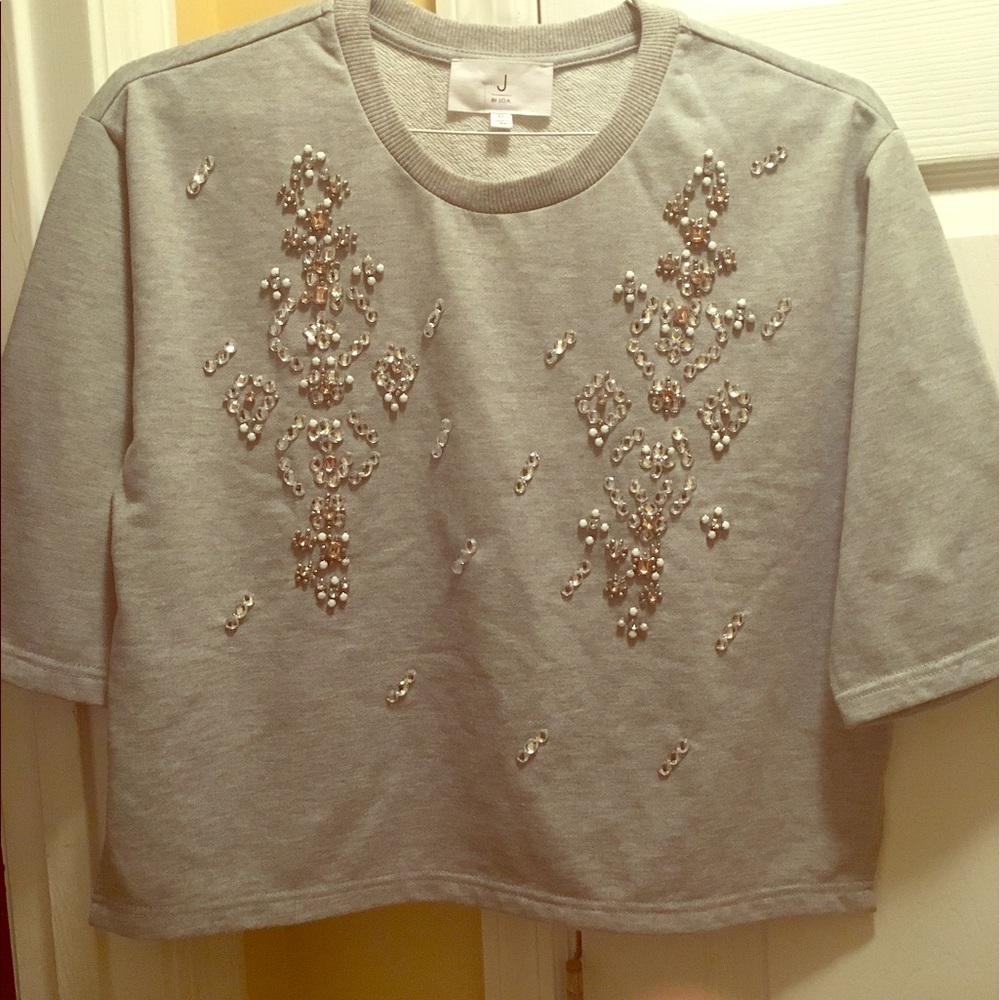Rhinestone embellished top