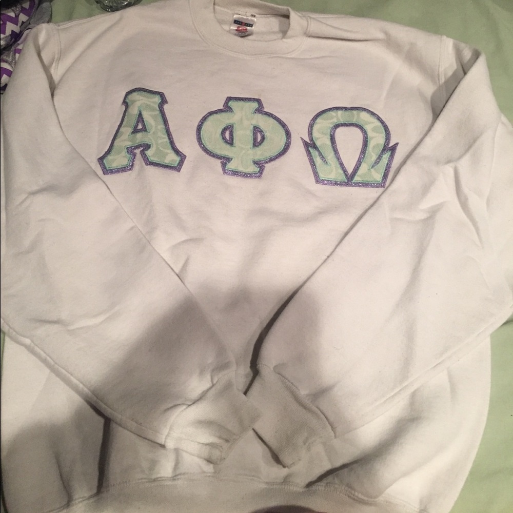 Alpha Phi Omega Coach letter crew neck