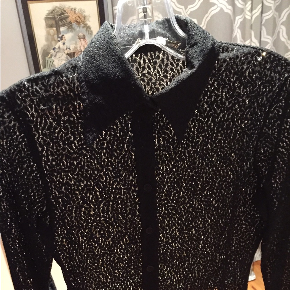 Bebe black lace top
