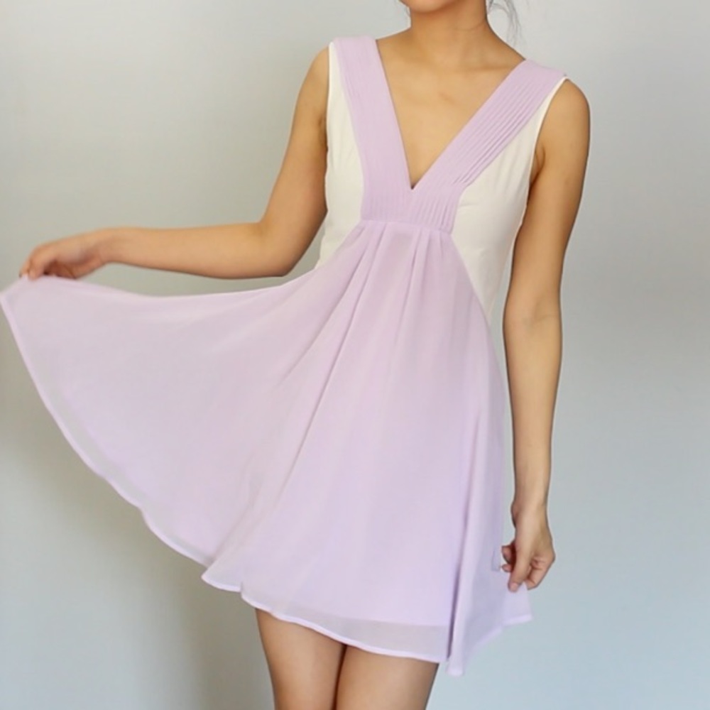 KEEPSAKE LILAC/LAVENDER FLOWY DRESS - XS