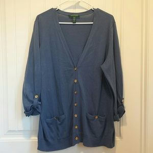 LAUREN RALPH LAUREN CARDIGAN 2X