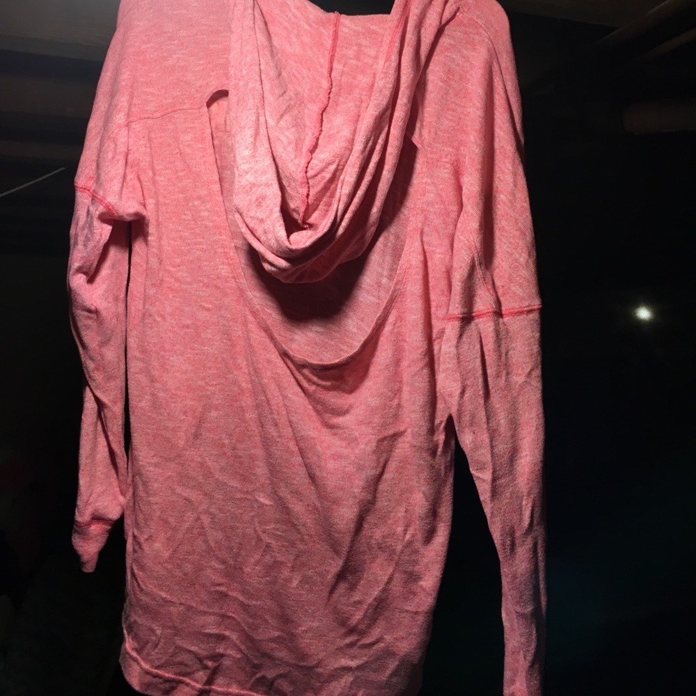 Vs open back hooded sweater