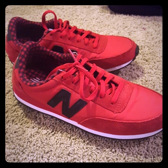 plaid new balance shoes