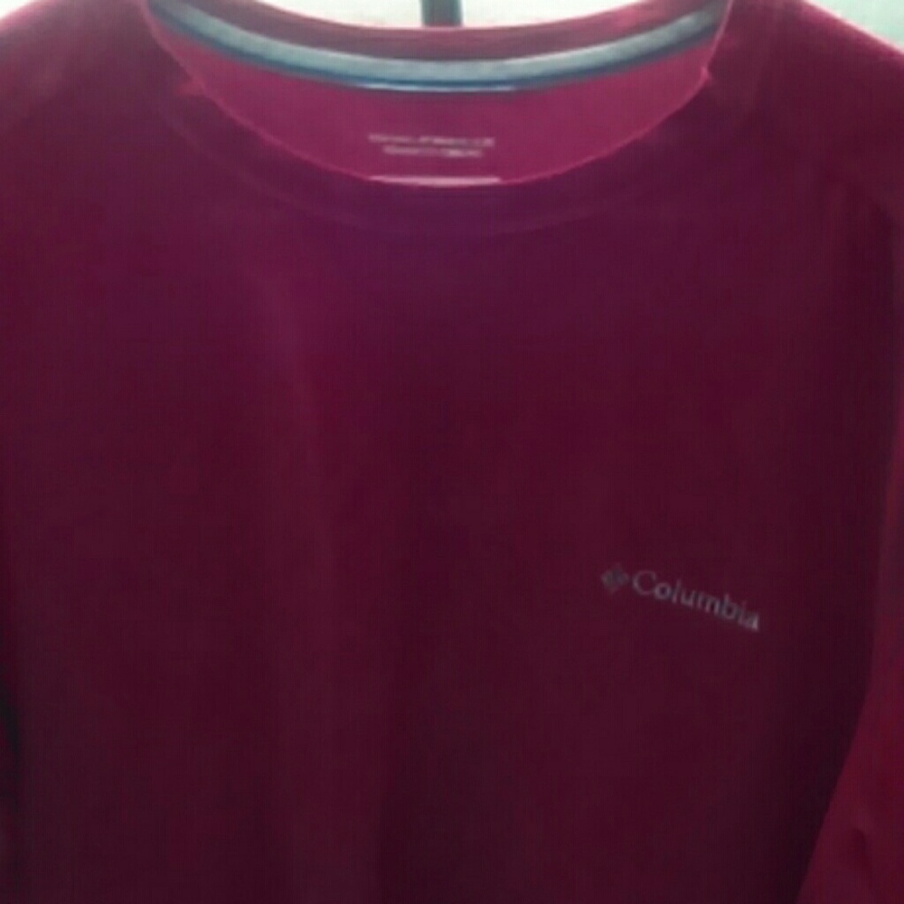 2 - Columbia Outdoor Shirts - 1 red & 1 blue