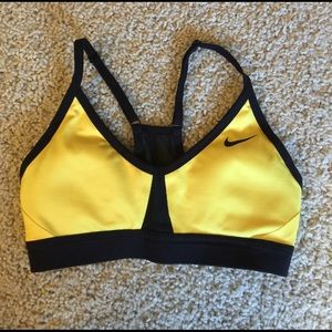 Yellow Nike Sports Bra
