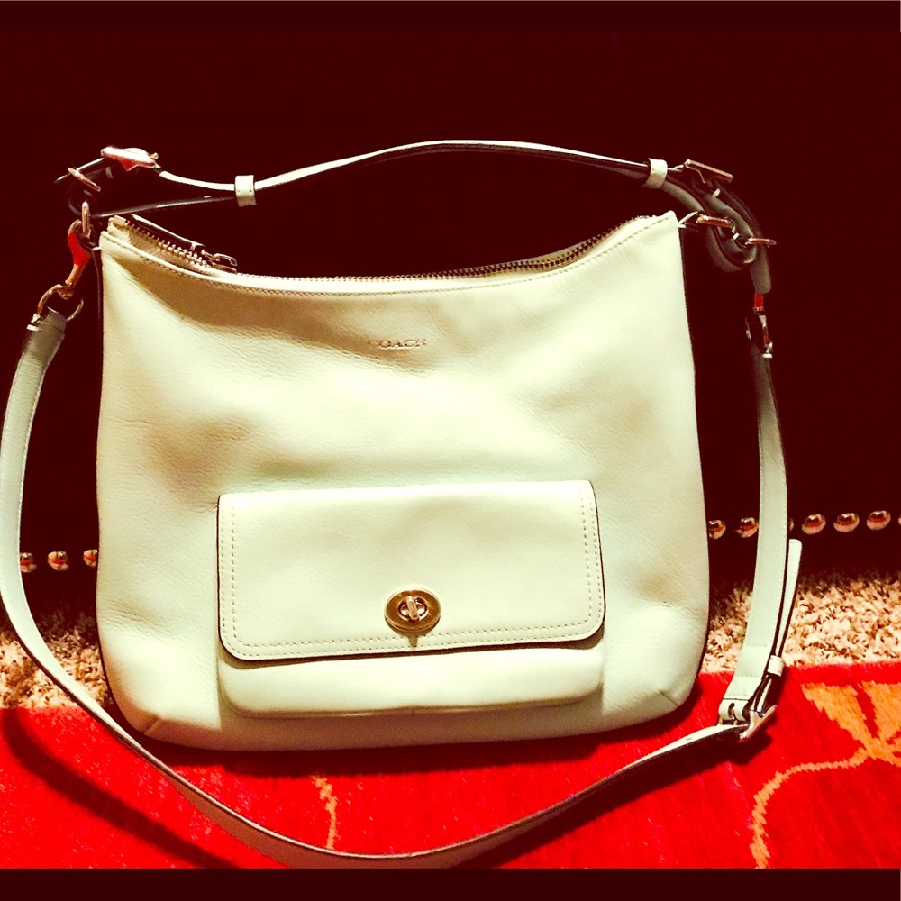 Mint color coach cross body