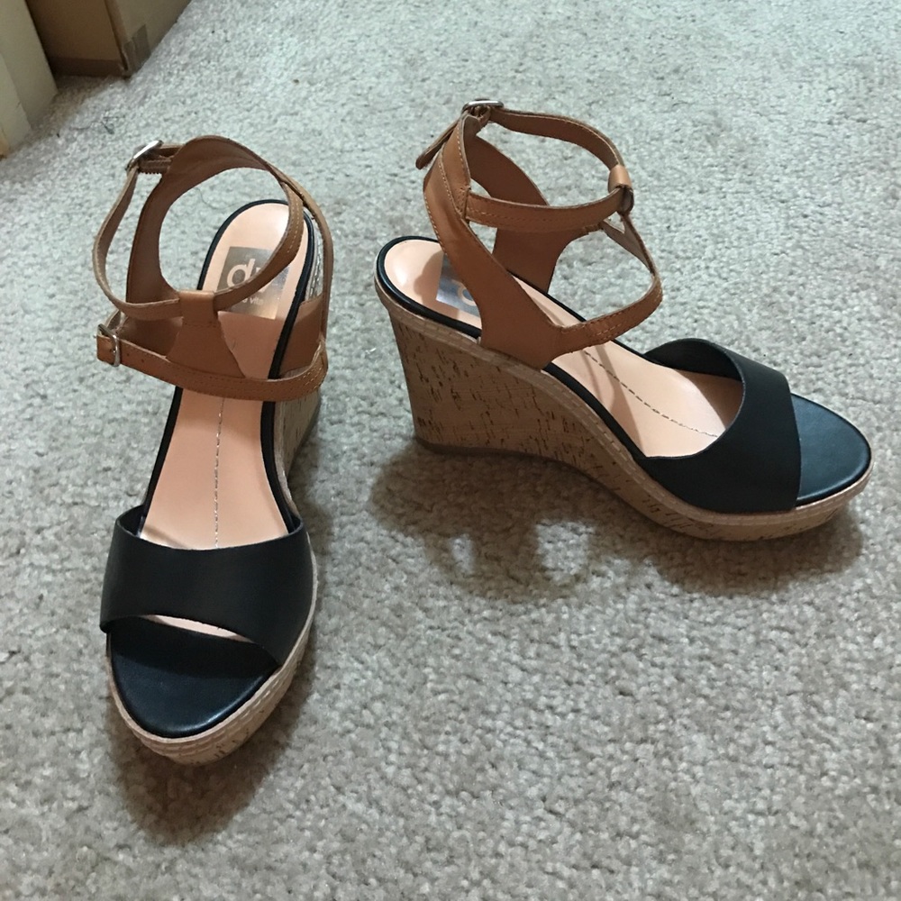 Dolce Vita leather & cork wedges