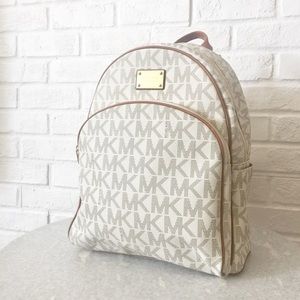 MICHAEL Michael Kors Vanilla Jet Set PVC Backpack