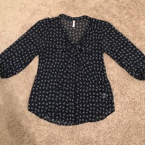 Navy anchor blouse