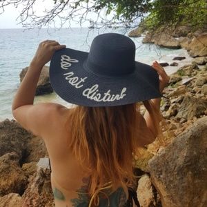 Do Not Disturb Oversize Hat / XL Hat / Beach Hat / Do Not Disturb TRENDY HAT