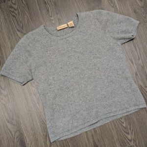 Cashmere Grey Short Sleeve Sweater