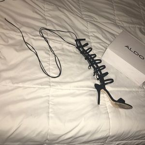 Black lace up sandal heel "Hastina heels"
