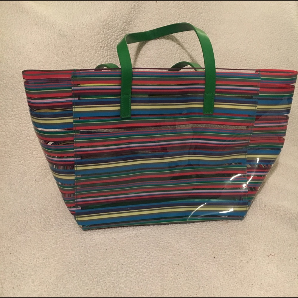 Clear striped bag