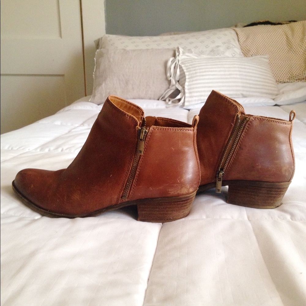 Lucky Brand Basel Booties in Cognac